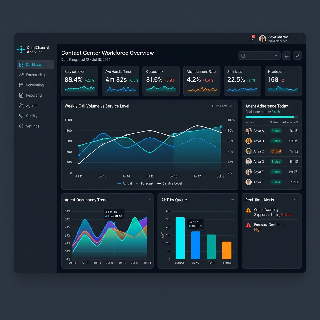 Screenshot or graphic for Contact Centre Performance App